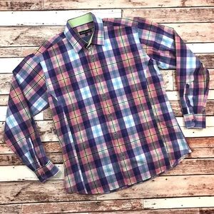 Jared Lang Button down dress shirt plaid